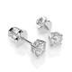 14K White Gold Diamond Earrings “Diamond Heart IX”
