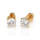 14K Yellow Gold Diamond Earrings “Diamond Heart VIII”