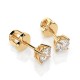 14K Yellow Gold Diamond Earrings “Diamond Heart VIII”