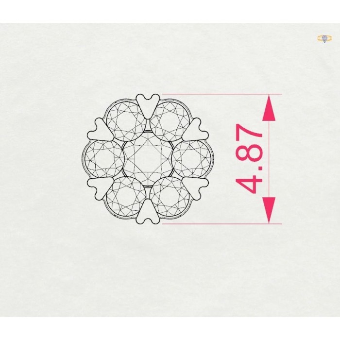 Auksiniai auskarai su deimantais „Diamond Blossom VII“