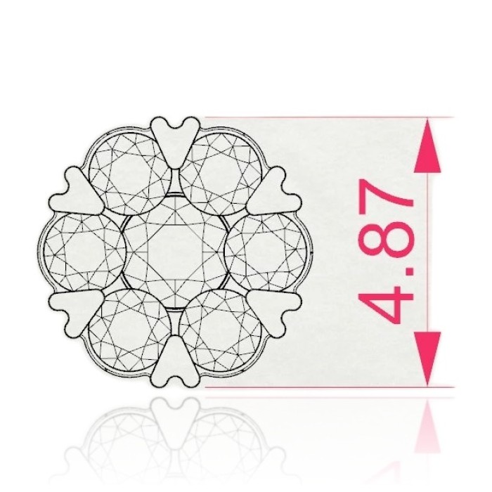 Auksiniai auskarai su deimantais „Diamond Blossom VIII“