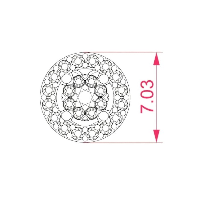 Auksiniai auskarai su deimantais „Diamond Blossom XV“