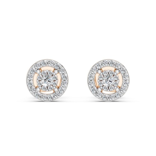 Auksiniai auskarai su deimantais „Diamond Blossom XIII“