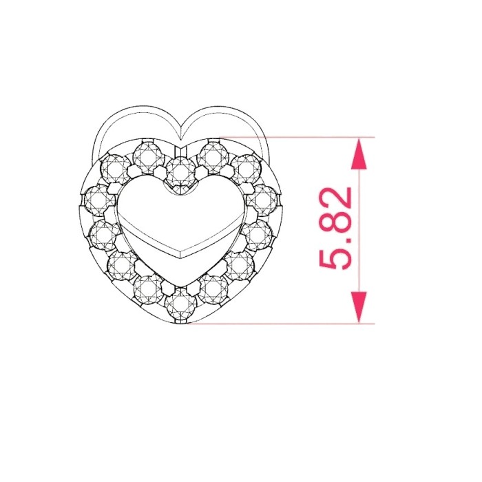 Auksiniai auskarai su deimantais „Love IV“