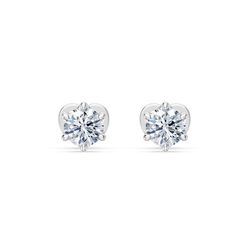 Auksiniai auskarai su deimantais „Diamond Heart VI“