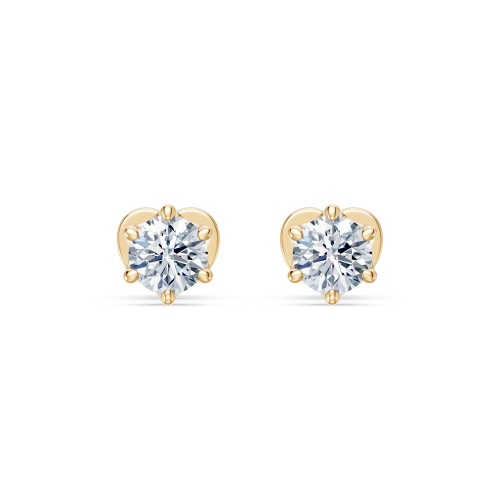 Auksiniai auskarai su deimantais „Diamond Heart V“