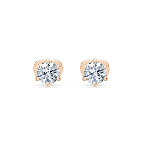 Auksiniai auskarai su deimantais „Diamond Heart IV“