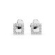 14K White Gold Diamond Earrings “Framed Heart III”