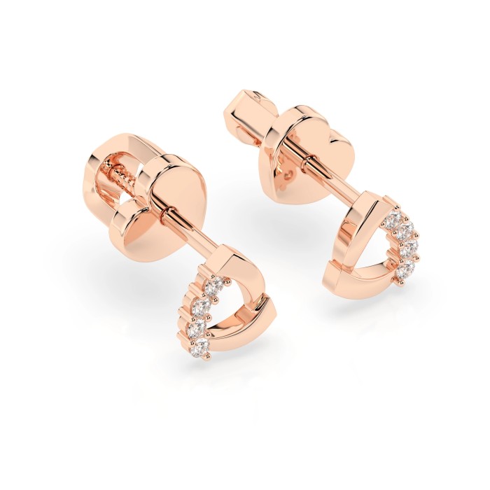 Auksiniai auskarai su deimantais „Star Sail“