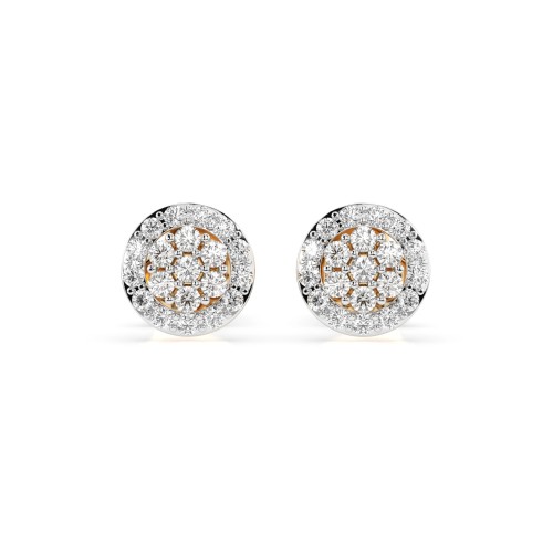 Auksiniai auskarai su deimantais „Diamond Blossom XI“
