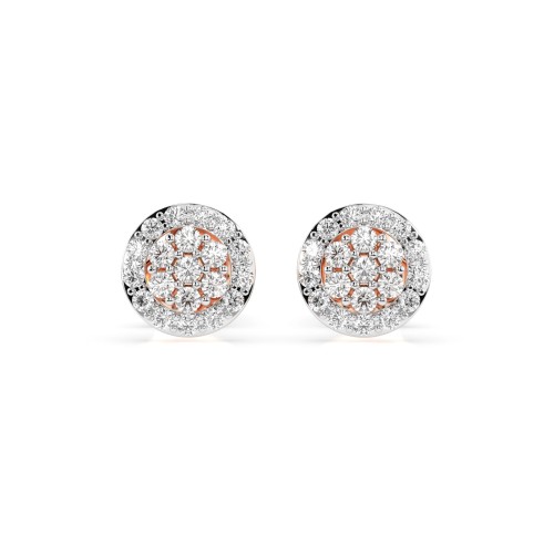 Auksiniai auskarai su deimantais „Diamond Blossom X“