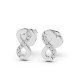 14K White Gold Diamond Earrings “Infinity VIII”