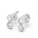 14K White Gold Diamond Earrings “Infinity VIII”