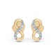 14K Yellow Gold Diamond Earrings “Infinity VII”