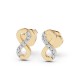 14K Yellow Gold Diamond Earrings “Infinity VII”