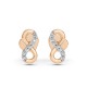 14K Red Gold Diamond Earrings “Infinity VI”