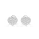 14K White Gold Diamond Earrings “Diamond Heart II”