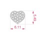 14K White Gold Diamond Earrings “Diamond Heart II”