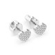 14K White Gold Diamond Earrings “Diamond Heart II”