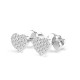 14K White Gold Diamond Earrings “Diamond Heart II”