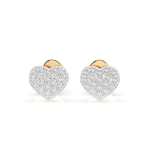 Auksiniai auskarai su deimantais „Diamond Heart III“