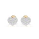 14K Yellow Gold Diamond Earrings “Diamond Heart III”