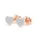 Auksiniai auskarai su deimantais „Diamond Heart“