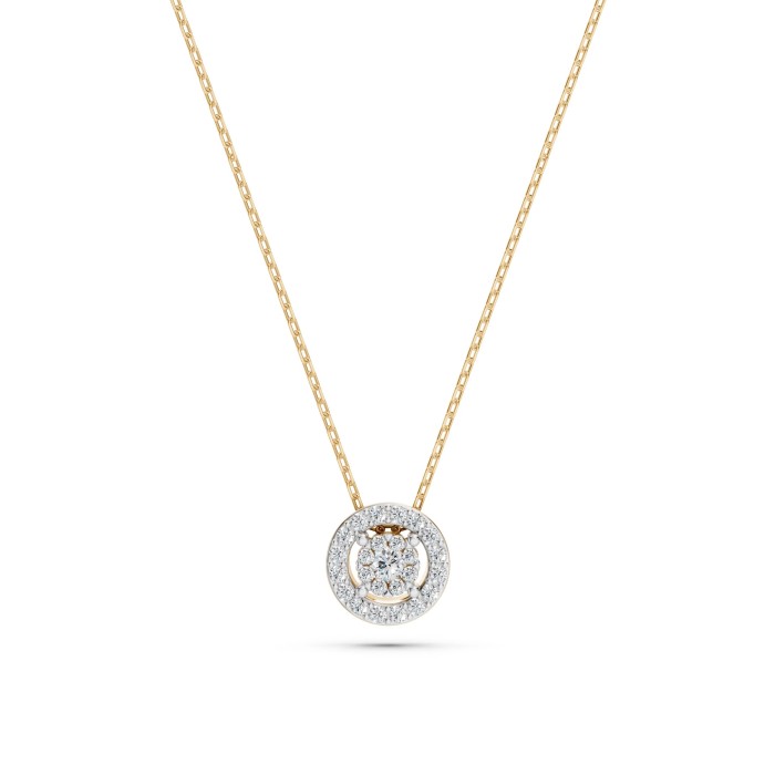Auksinis pakabukas su deimantais „Diamond Blossom XIV“