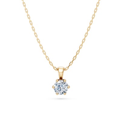 14K Yellow Gold Diamond Pendant “Juno XIII”