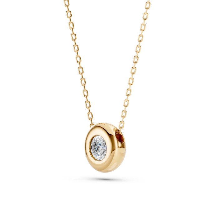 Auksinis pakabukas su deimantais „Moonlit Ring IV“