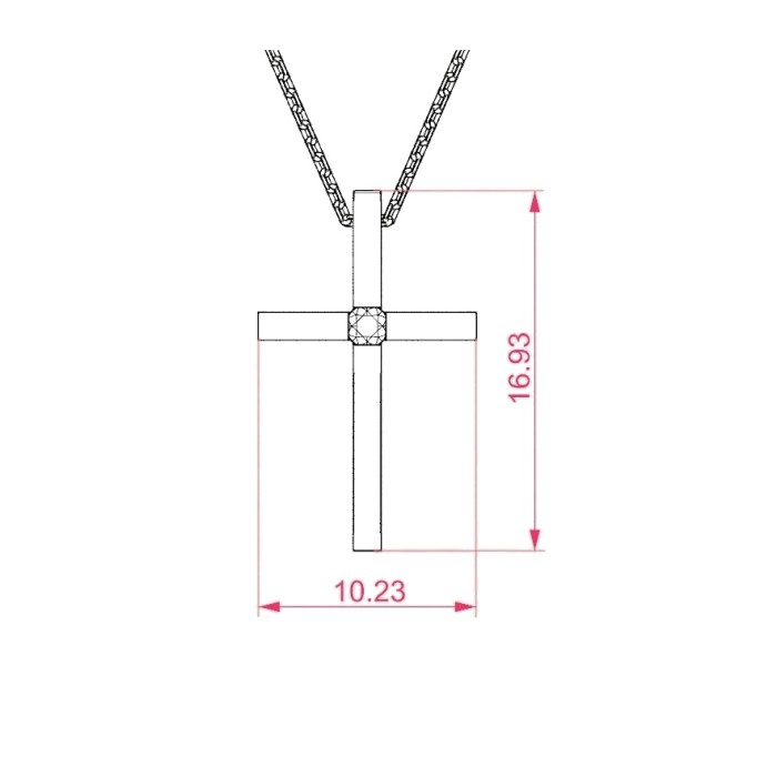 Auksinis kryželis su deimantais „Sacred Cross“