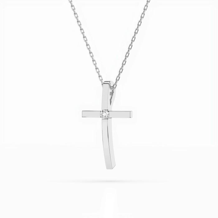 Auksinis kryželis su deimantais „Sacred Cross III“