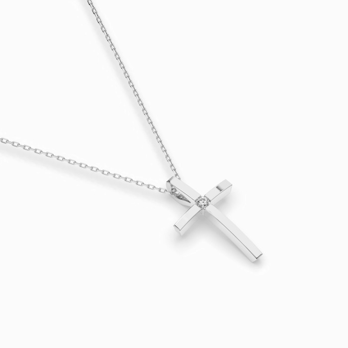 Auksinis kryželis su deimantais „Sacred Cross III“