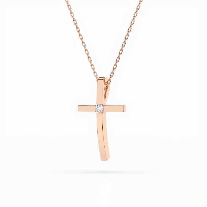 Auksinis kryželis su deimantais „Sacred Cross“