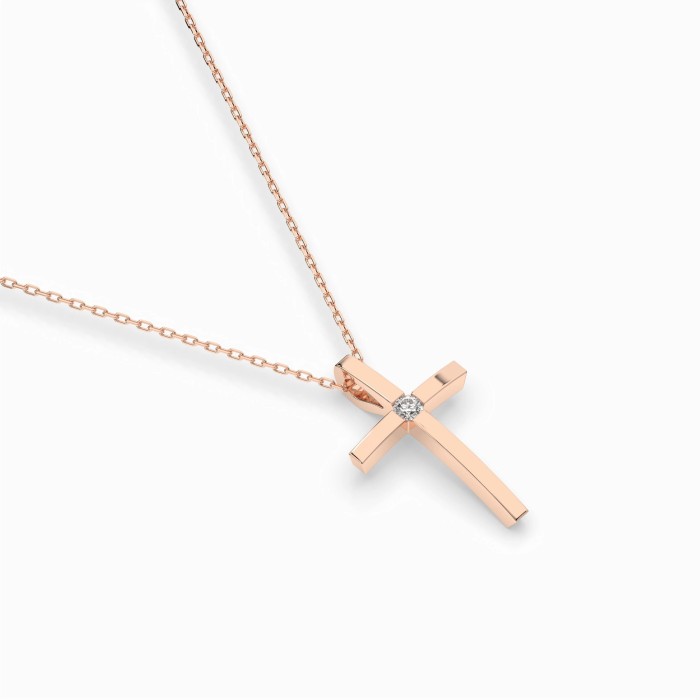 Auksinis kryželis su deimantais „Sacred Cross“