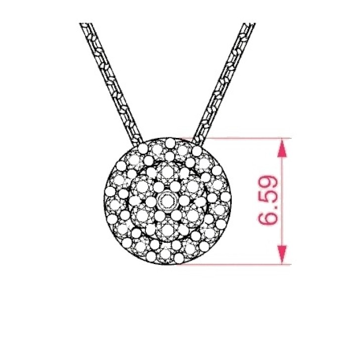 Auksinis pakabukas su deimantais „Diamond Blossom X“