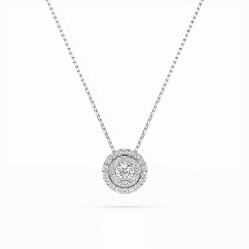 Auksinis pakabukas su deimantais „Moonlit Ring III“