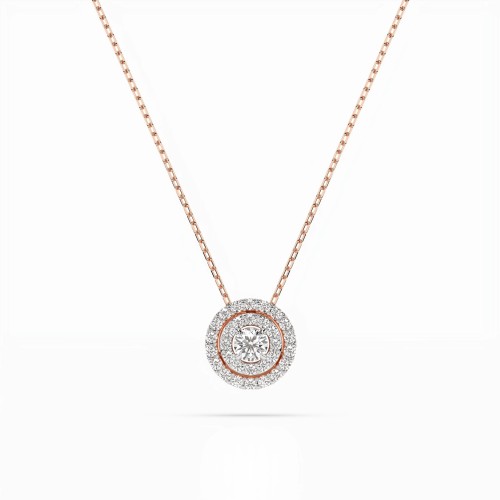 Auksinis pakabukas su deimantais „Moonlit Ring“