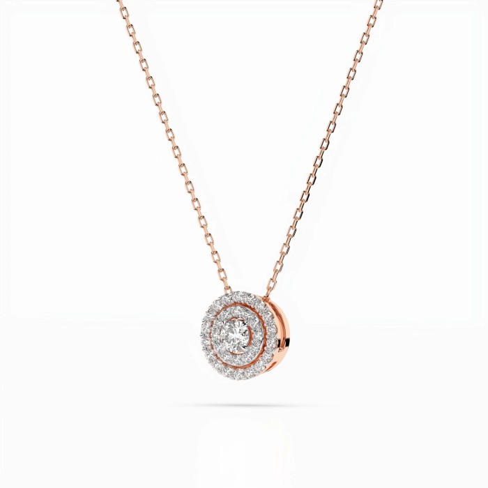 Auksinis pakabukas su deimantais „Moonlit Ring“