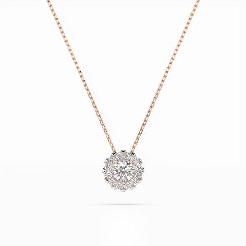 14K Red Gold Diamond Pendant “Chloe”