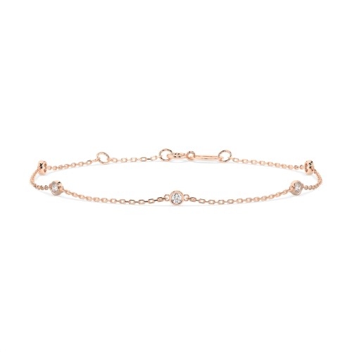 14K Red Gold Diamond Bracelet “Spark”