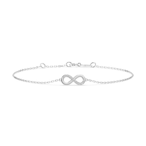 14K White Gold Diamond Bracelet “Infinity III”