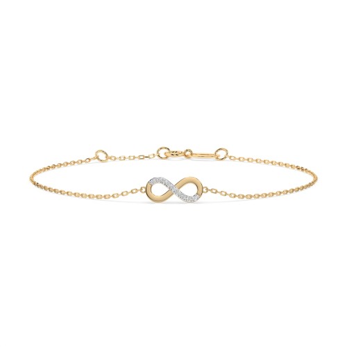 14K Yellow Gold Diamond Bracelet “Infinity II”