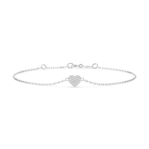 14K White Gold Diamond Bracelet “Amor III”