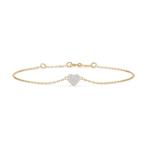 14K Yellow Gold Diamond Bracelet “Amor II”