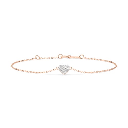 14K Red Gold Diamond Bracelet “Amor”