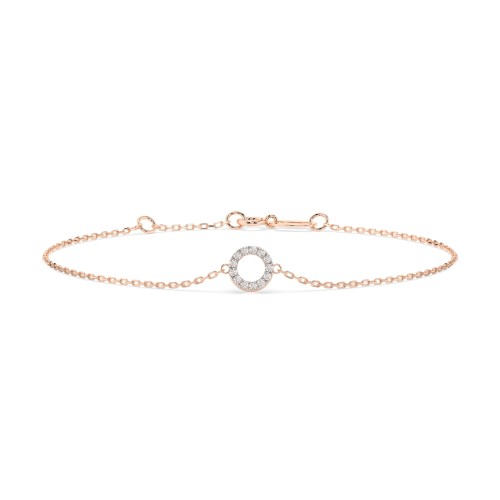 14K Red Gold Diamond Bracelet “Orbita”