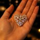 Segė moterims DiamondSky „Crystal Heart II“ (Aurora Borealis) su Swarovski kristalais