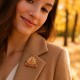 Segė moterims DiamondSky „Kristalo Šakelė II (Light Amber / Topaz / Golden Shadow)“ su Swarovski kristalais