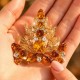 Segė moterims DiamondSky „Kristalo Šakelė II (Light Amber / Topaz / Golden Shadow)“ su Swarovski kristalais